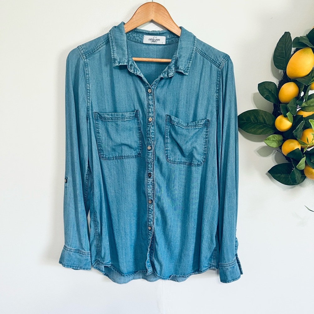 CJLA • chambray button up top